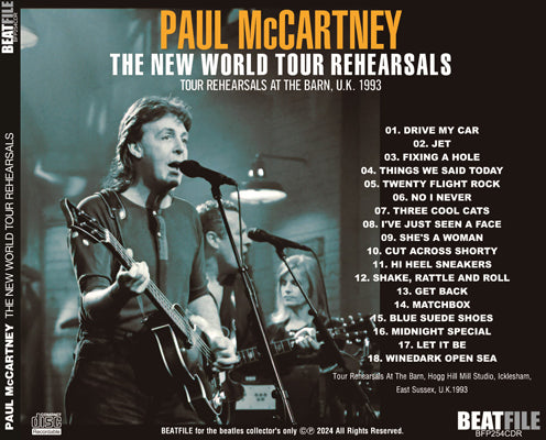 PAUL McCARTNEY - THE NEW WORLD TOUR REHEARSALS (1CDR) – Acme