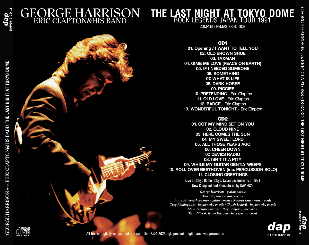 GEORGE HARRISON : ERIC CLAPTON u0026 HIS BAND - THE LAST NIGHT AT TOKYO DO