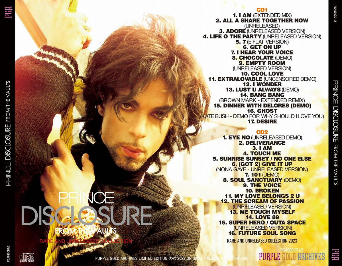 U2、Sade、Prince CDコレクション PRINCE - DISCLOSURE : FROM THE VAULTS RARE AND UNRELEASED