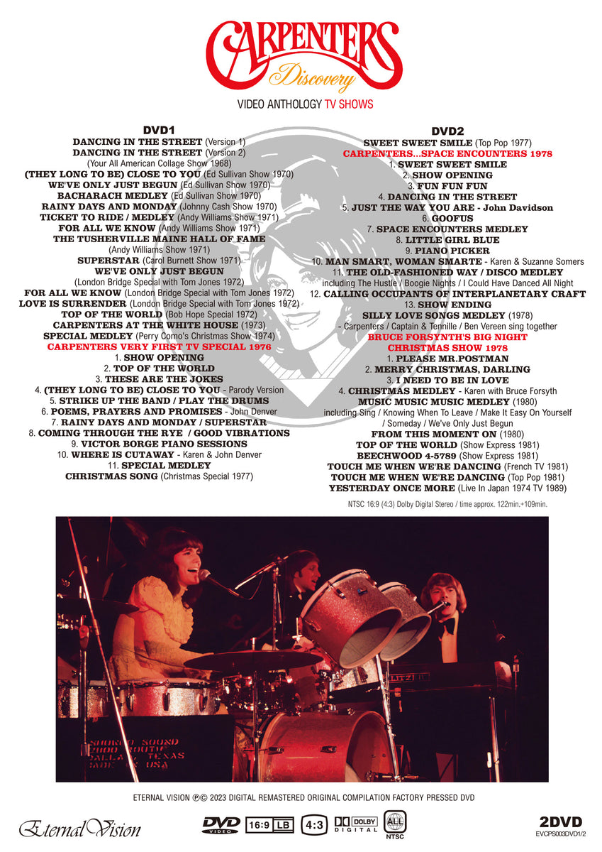 CARPENTERS - DISCOVERY: VIDEO ANTHOLOGY: TV SHOWS – Acme Hot Disc