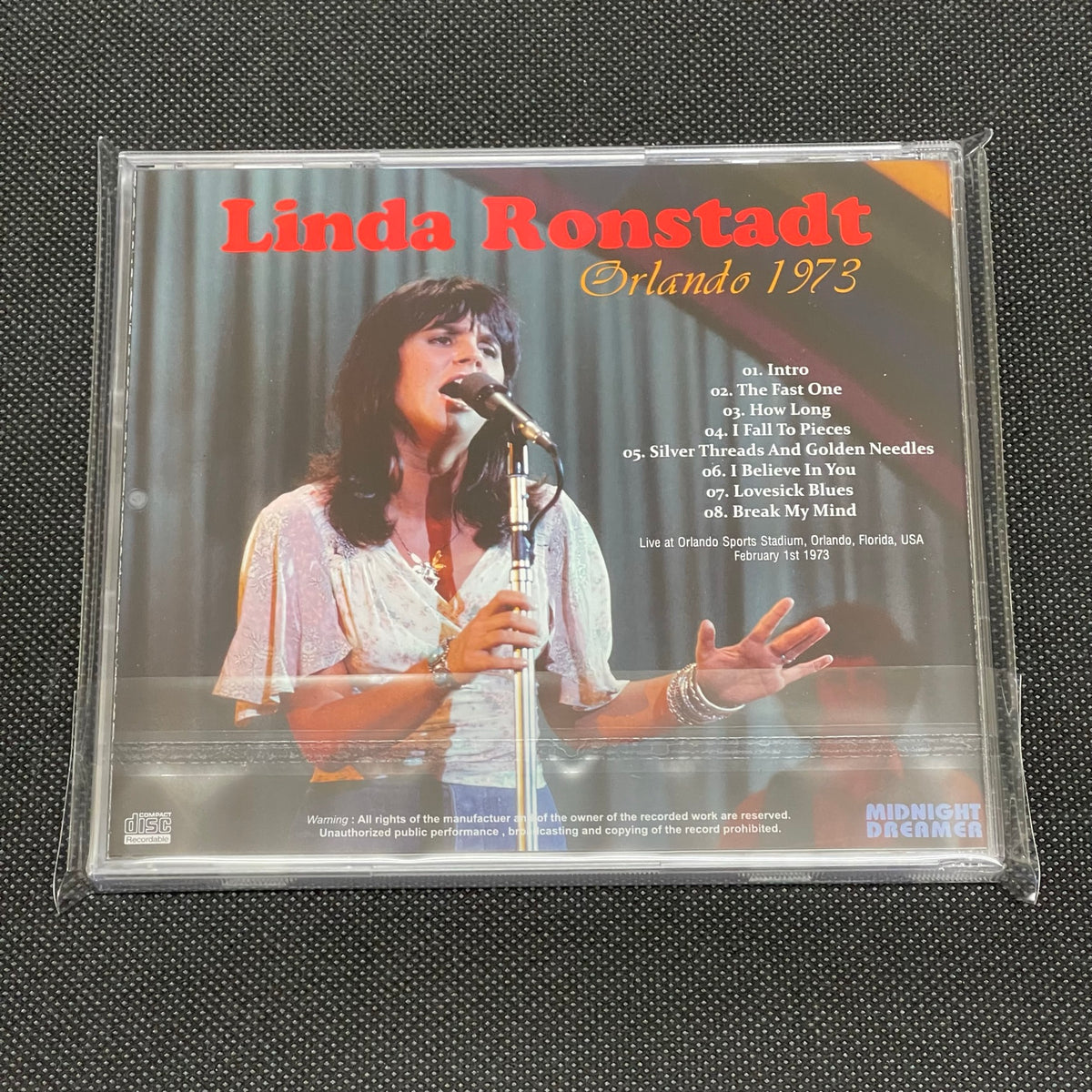 LINDA RONSTADT - ORLANDO 1973 – Acme Hot Disc