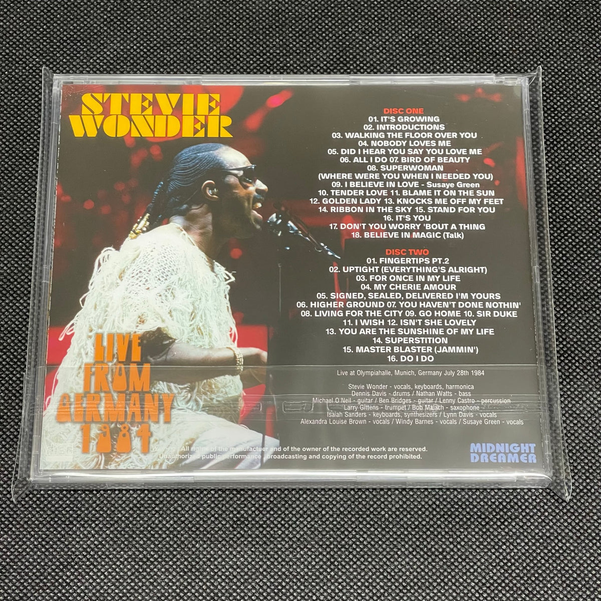 STEVIE WONDER - LIVE FROM GERMANY 1984 – Acme Hot Disc