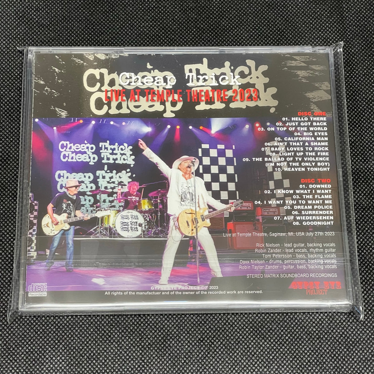 CHEAP TRICK - LIVE AT TEMPLE THEATRE 2023 (2CDR) – Acme Hot Disc
