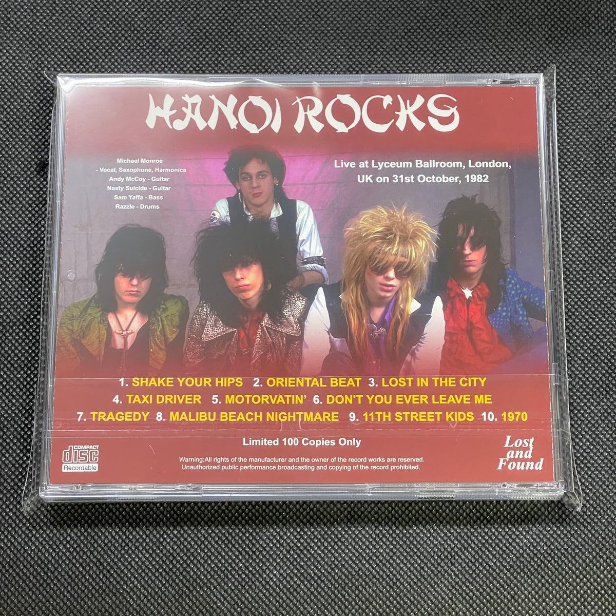 HANOI ROCKS - LYCEUM 1982 (1CDR) – Acme Hot Disc