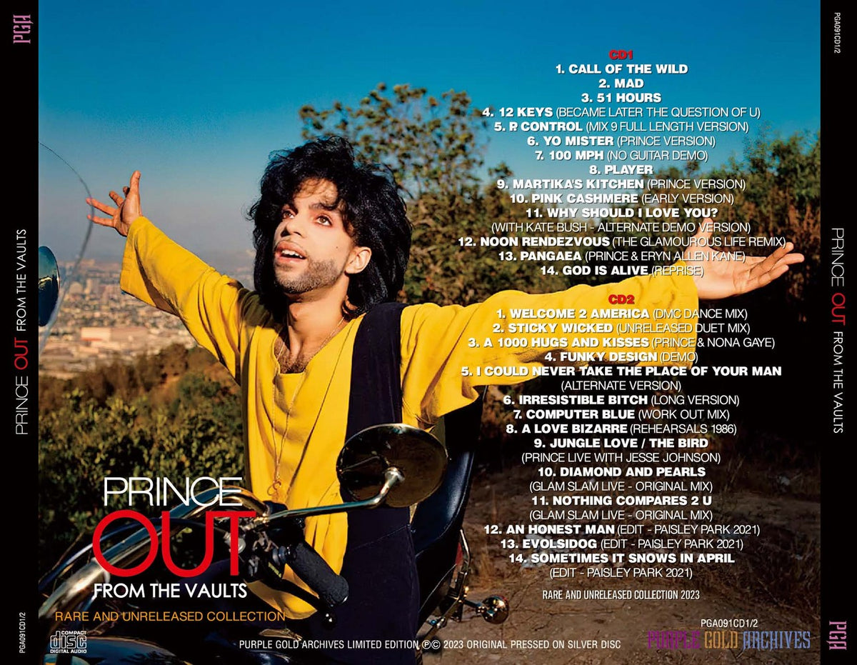 PRINCE - OUT: FROM THE VAULTS RARE AND UNRELEASED COLLECTION [2CD