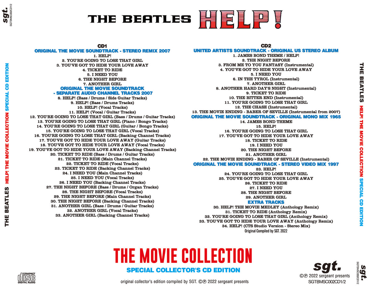 THE BEATLES/HELP!: THE MOVIE SPECIAL COLLECTION THE ORIGINAL MOVIE UNC –  Acme Hot Disc