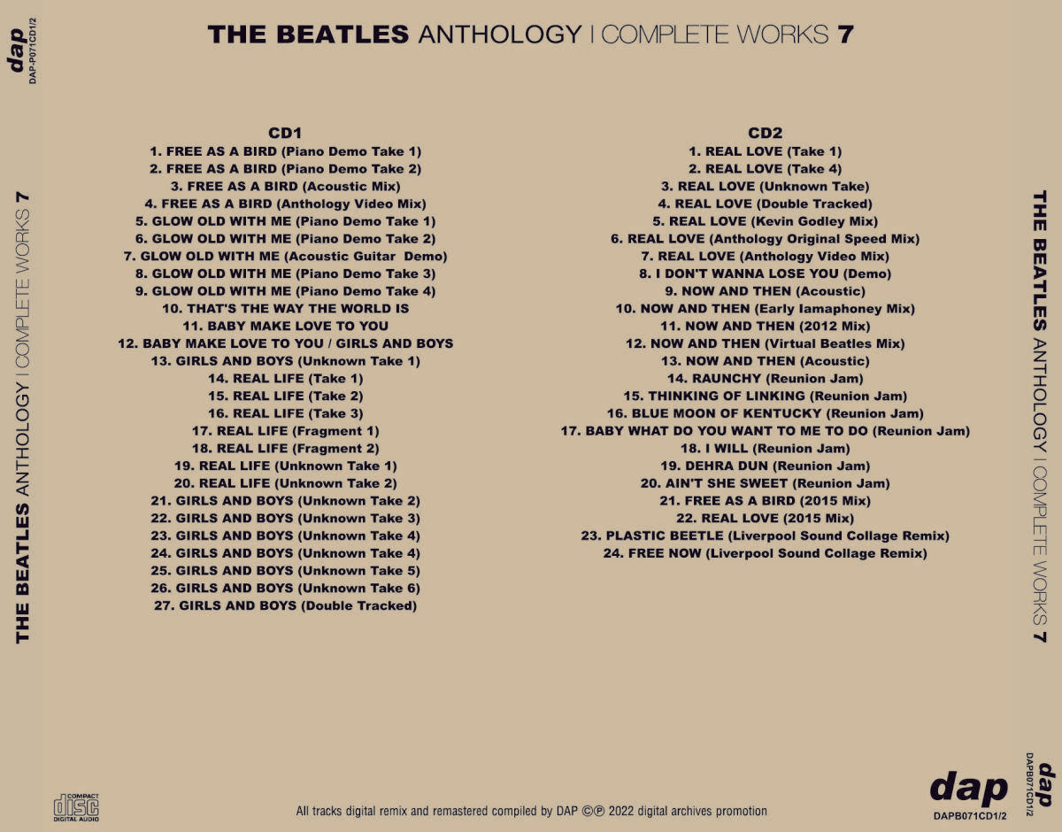 THE BEATLES - ANTHOLOGY: COMPLETE WORKS 7 – Acme Hot Disc