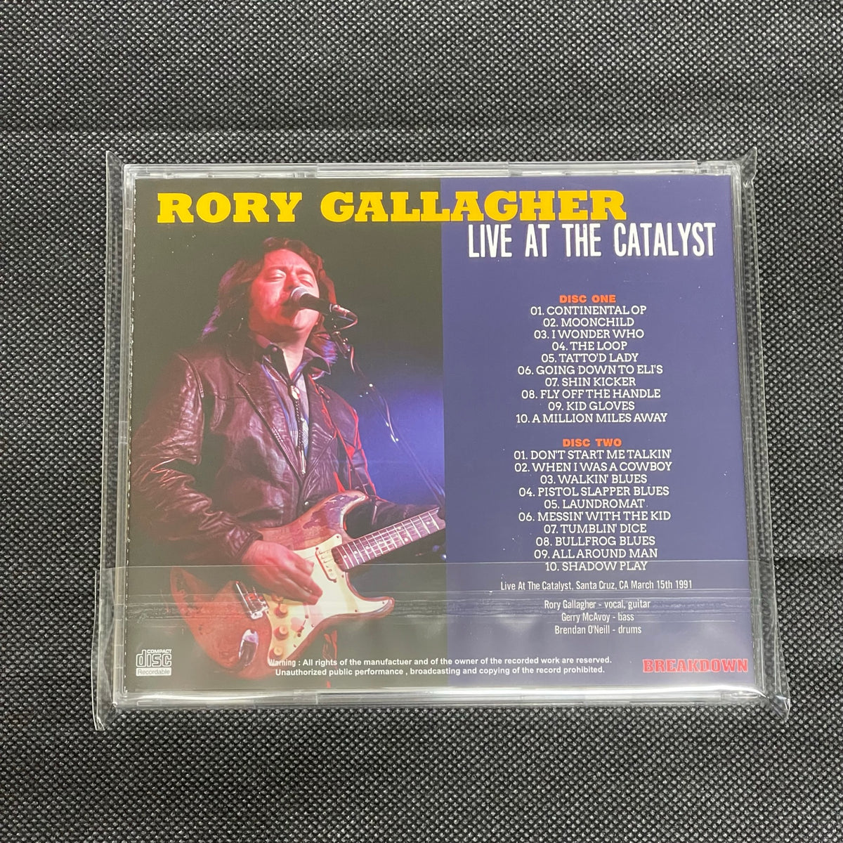 RORY GALLAGHER - LIVE AT THE CATALYST (2CDR) – Acme Hot Disc