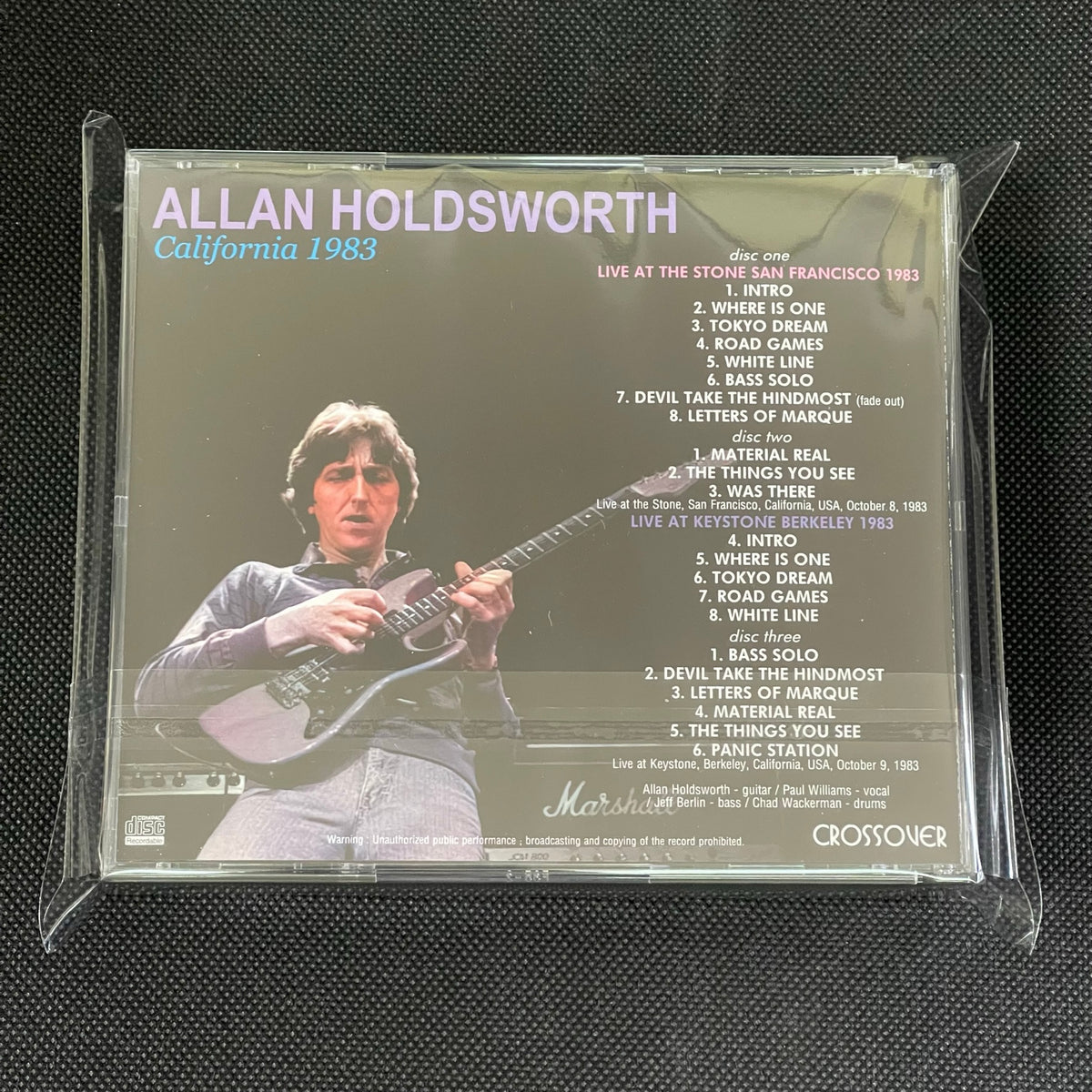 ALLAN HOLDSWORTH - CALIFORNIA 1983 – Acme Hot Disc