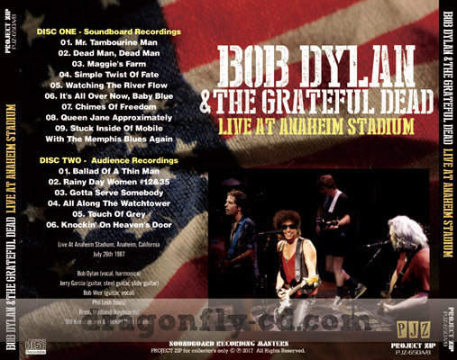 BOB DYLAN & THE GRATEFUL DEAD - LIVE AT ANAHEIM STADIUM (2CDR