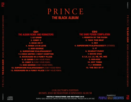 PRINCE / THE BLACK ALBUM:COLLECTOR'S EDITION - REMIX AND REMASTERS PRINCE / THE BLACK ALBUM:COLLECTOR'S EDITION - REMIX AND REMASTERS