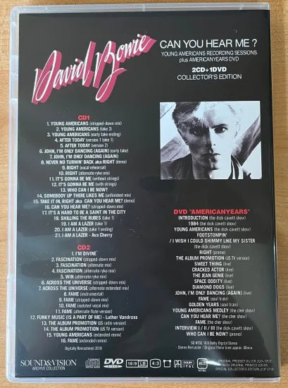 DAVID BOWIE / CAN YOU HEAR ME? : YOUNG AMERICANS RECORDING DAVID BOWIE / CAN YOU HEAR ME? : YOUNG AMERICANS RECORDING
