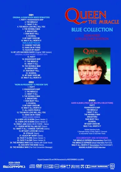 QUEEN - THE MIRACLE - EXPANDED COLLECTOR'S - BLUE & RED (4CD+2DVD QUEEN - THE MIRACLE - EXPANDED COLLECTOR'S - BLUE & RED (4CD+2DVD