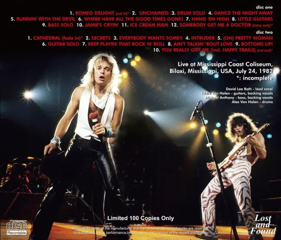 VAN HALEN - KEEP PLAYIN' THAT ROCK 'N' ROLL BILOXI 1982 (2CDR VAN HALEN - KEEP PLAYIN' THAT ROCK 'N' ROLL BILOXI 1982 (2CDR