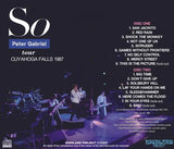 PETER GABRIEL - SO TOUR : CUYAHOGA FALLS 1987 (2CDR)