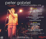 PETER GABRIEL / COMPLETE MONTREAL 1978 (2CDR)