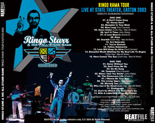 RINGO STARR & HIS ALL STARR BAND - RINGO RAMA TOUR: LIVE AT STATE THEA ...