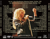 EUROPE - LIVE IN SWEDEN 1986: COMPLETE TWO NIGHTS (1CDR+1DVDR)