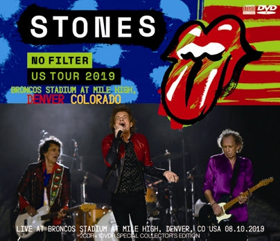 ROLLING STONES - NO FILTER US TOUR 2019- BRONCOS STADIUM AT MILE HIGH, DENVER, COLORADO(2CDR+1DVDR)